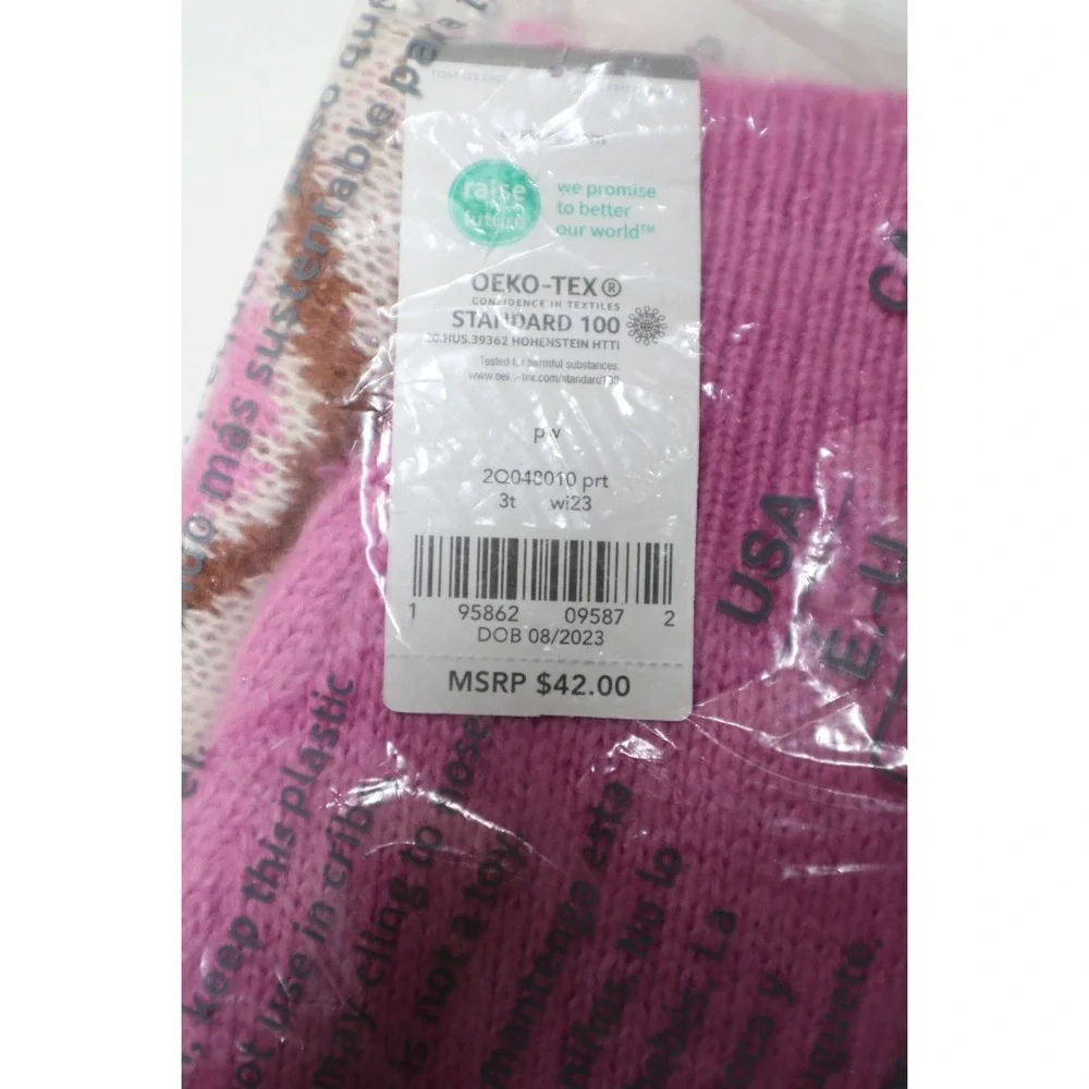 Carter's Toddler Girls Heart Mohair Like Pullover Sweater - Pink Hearts‎ - 3T